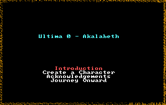 Akalabeth Titelbild