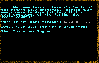 Akalabeth Player Name Lord British
