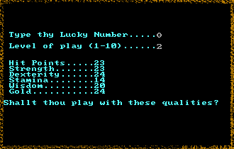 Akalabeth Level of Play 2